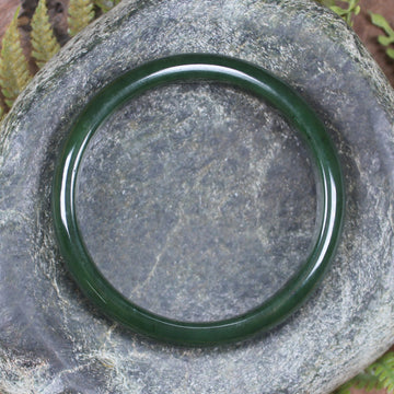Bangle carved from Kawakawa Pounamu - NZ Greenstone
