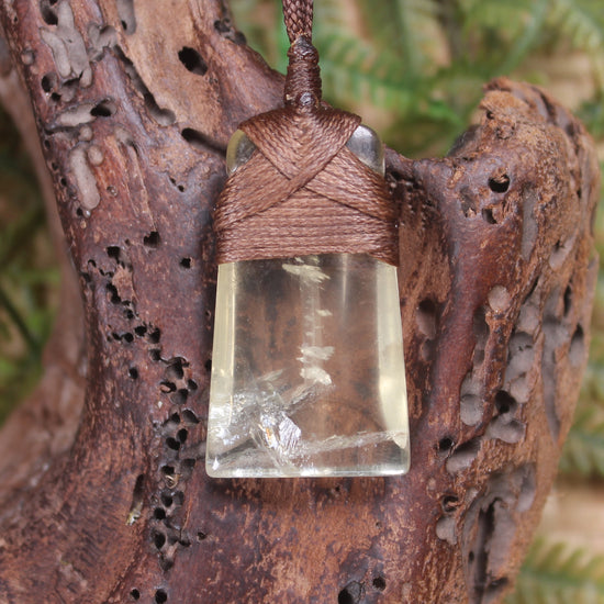 Lemon Quartz carved into a Toki or Adze
