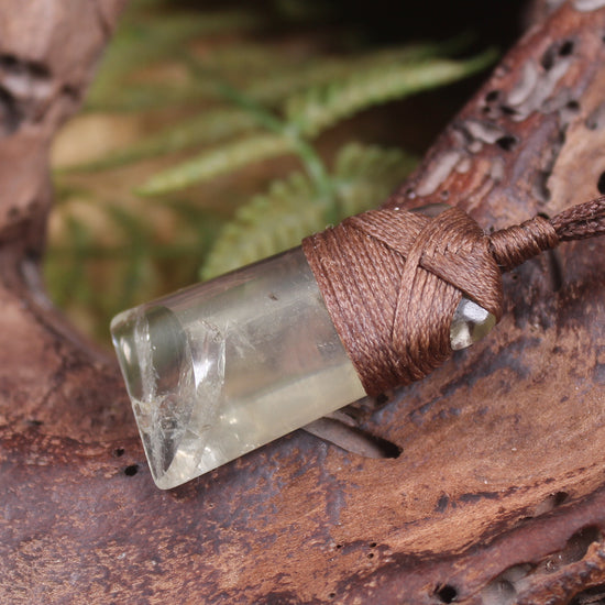 Lemon Quartz carved into a Toki or Adze