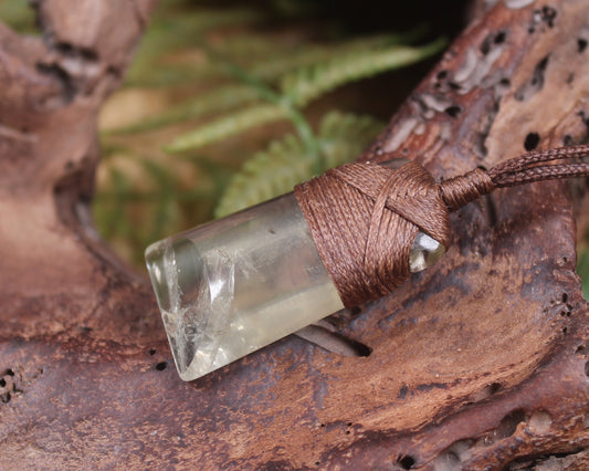 Lemon Quartz carved into a Toki or Adze
