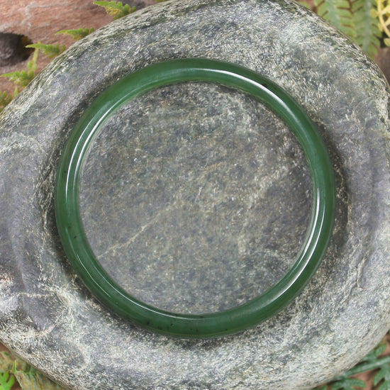 Bangle carved from Hapopo Pounamu - NZ Greenstone