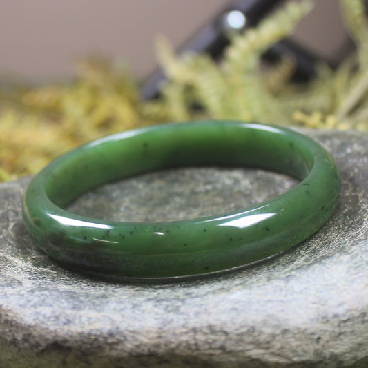 Bangle carved from Hapopo Pounamu - NZ Greenstone