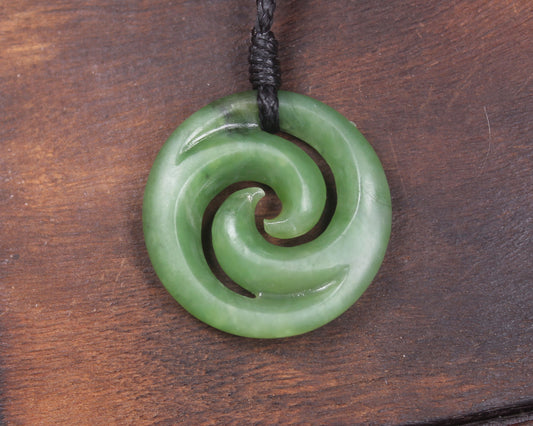 Koru carved from Hapopo Pounamu - NZ Greenstone