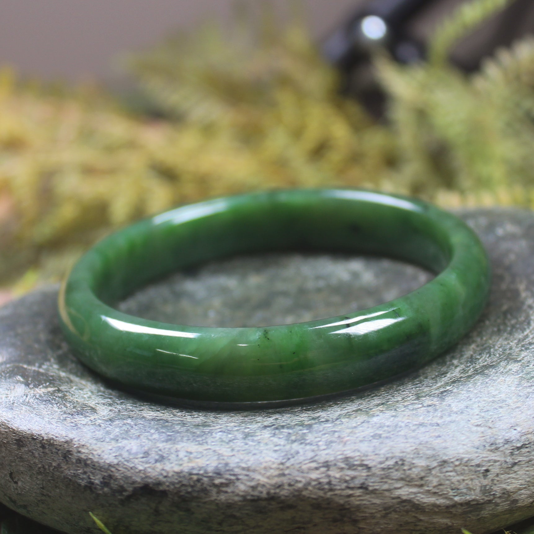 Bangle carved from Hapopo Pounamu - NZ Greenstone