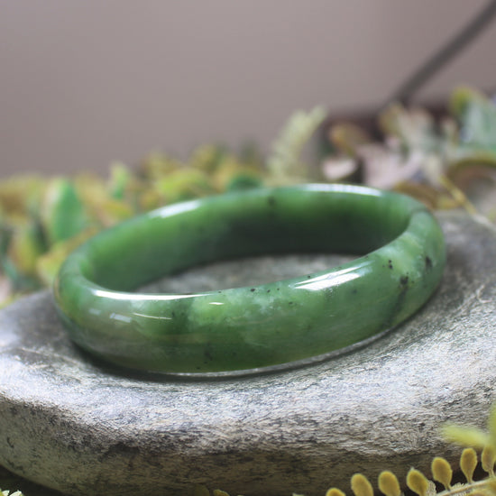 Bangle carved from Hapopo Pounamu - NZ Greenstone