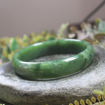 Bangle carved from Hapopo Pounamu - NZ Greenstone
