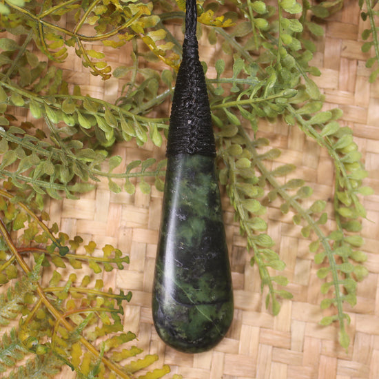 Roimata or Teardop carved from Douglas Creek Pounamu - NZ Greenstone
