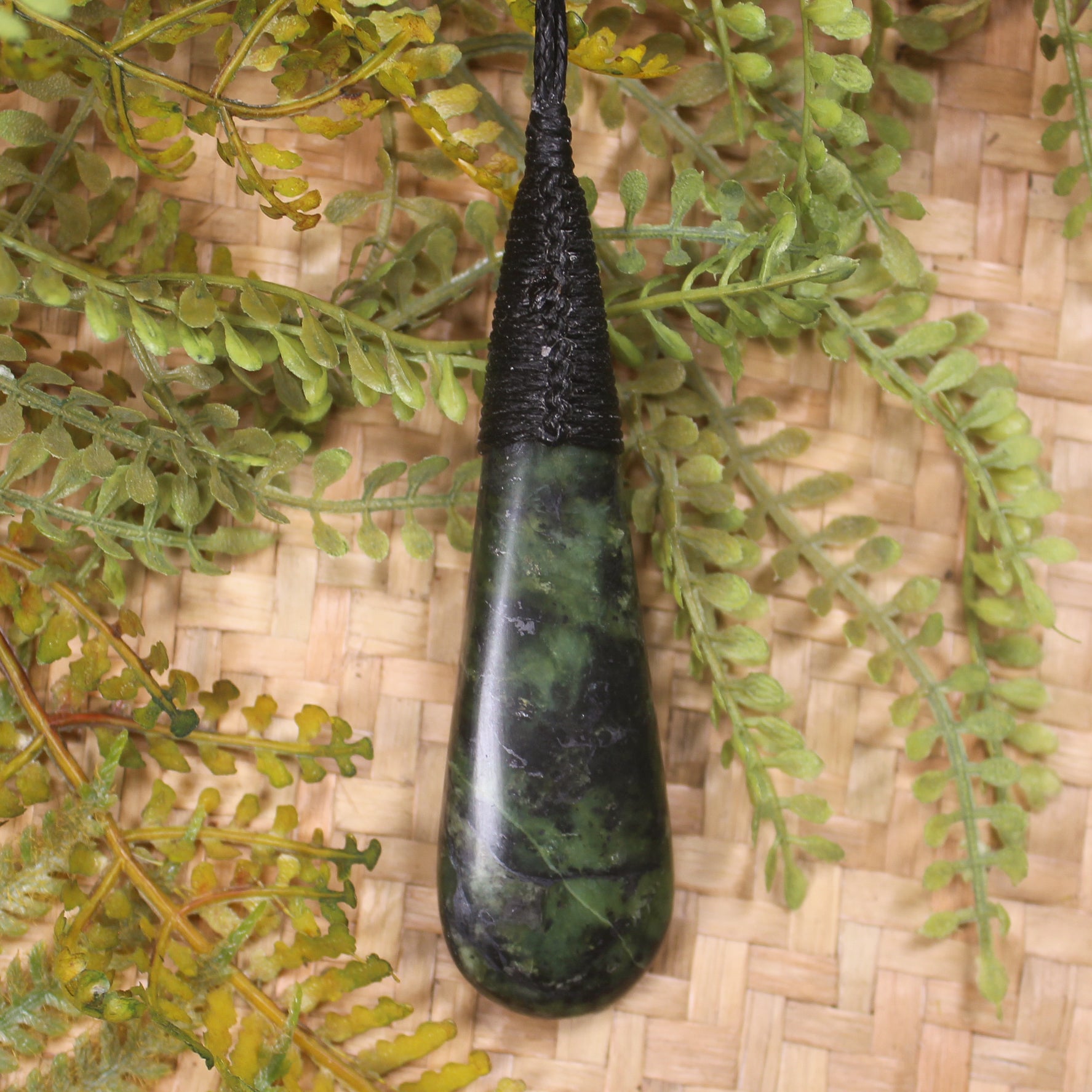 Roimata or Teardop carved from Douglas Creek Pounamu - NZ Greenstone