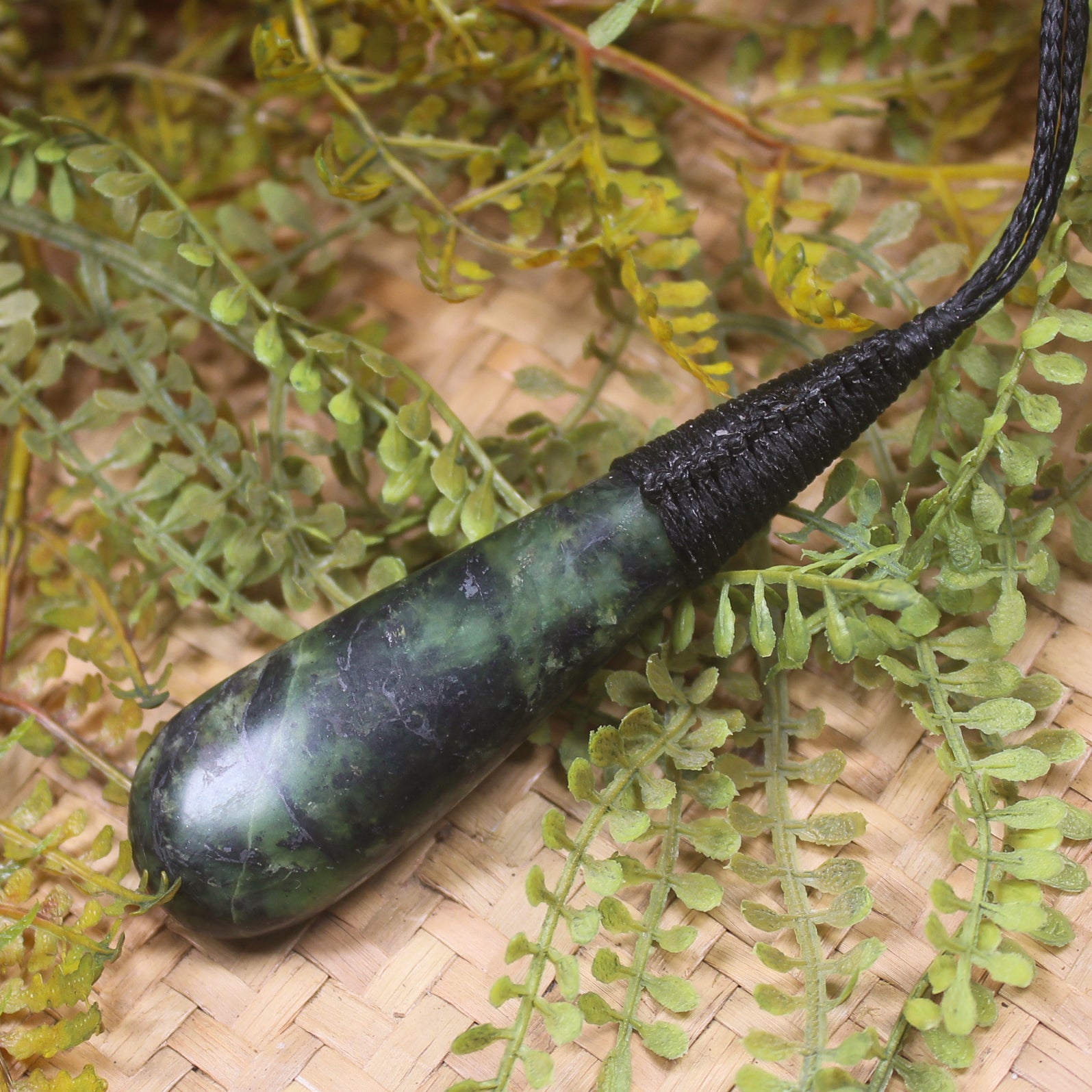 Roimata or Teardop carved from Douglas Creek Pounamu - NZ Greenstone