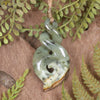 Twist or Pikorua carved from Flower Jade Pounamu - NZ Greenstone