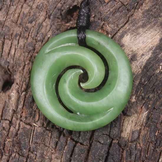 Koru carved from Hapopo Pounamu - NZ Greenstone