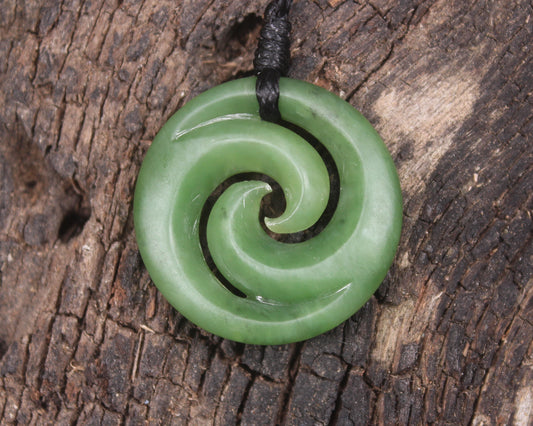Koru carved from Hapopo Pounamu - NZ Greenstone