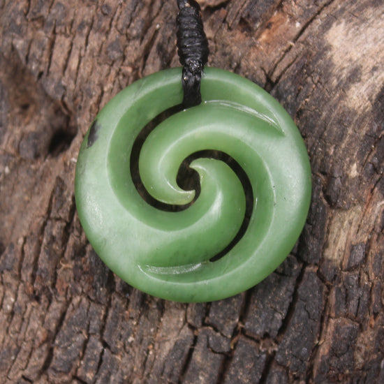 Koru carved from Hapopo Pounamu - NZ Greenstone