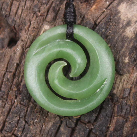 Koru carved from Hapopo Pounamu - NZ Greenstone