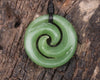 Koru carved from Hapopo Pounamu - NZ Greenstone