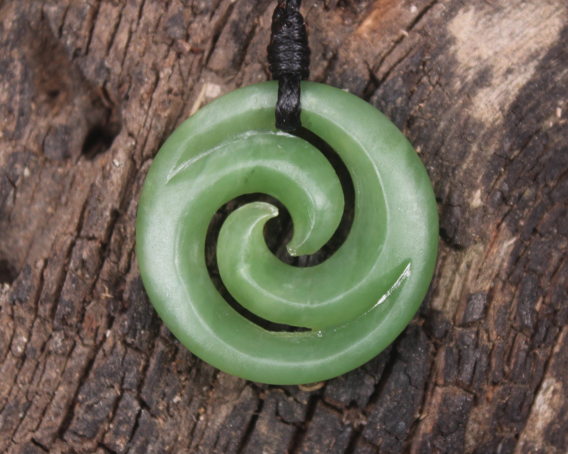 Koru carved from Hapopo Pounamu - NZ Greenstone