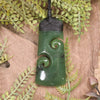 Hapopo Pounamu Toki with Koru - NZ Greenstone