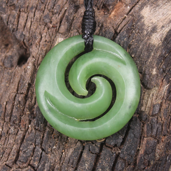 Koru carved from Hapopo Pounamu - NZ Greenstone