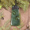 Hapopo Pounamu Toki with Koru - NZ Greenstone