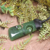 Hapopo Pounamu Toki with Koru - NZ Greenstone