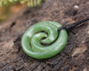 Koru carved from Hapopo Pounamu - NZ Greenstone