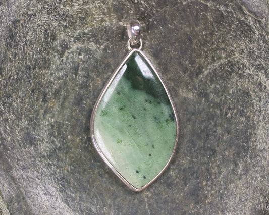 Sterling Silver Kawakawa Pounamu pendant 