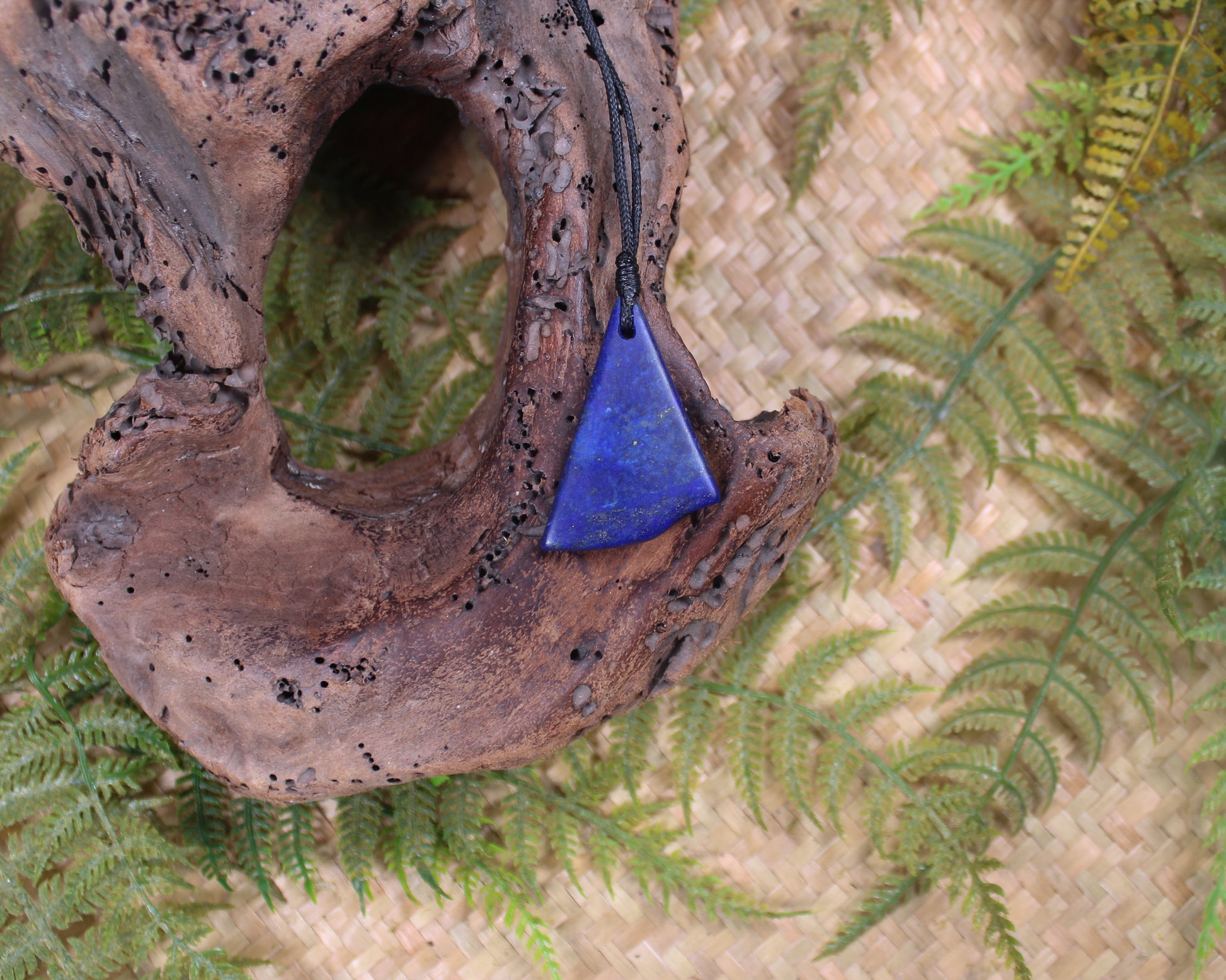 Lapis Lazuli carved Roimata pendant