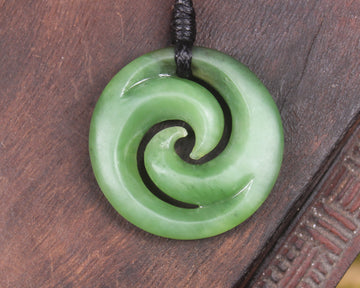 Koru carved from Hapopo Pounamu - NZ Greenstone