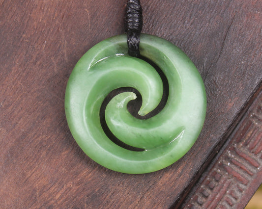 Koru carved from Hapopo Pounamu - NZ Greenstone