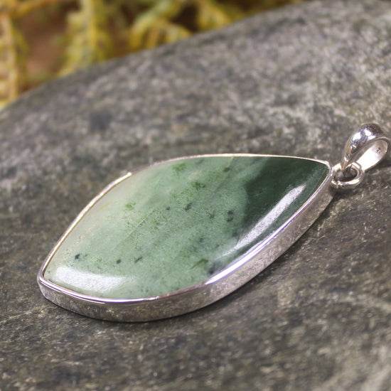 Sterling Silver Kawakawa Pounamu pendant 