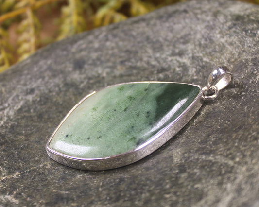 Sterling Silver Kawakawa Pounamu pendant 