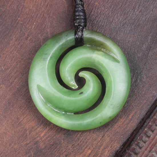 Koru carved from Hapopo Pounamu - NZ Greenstone