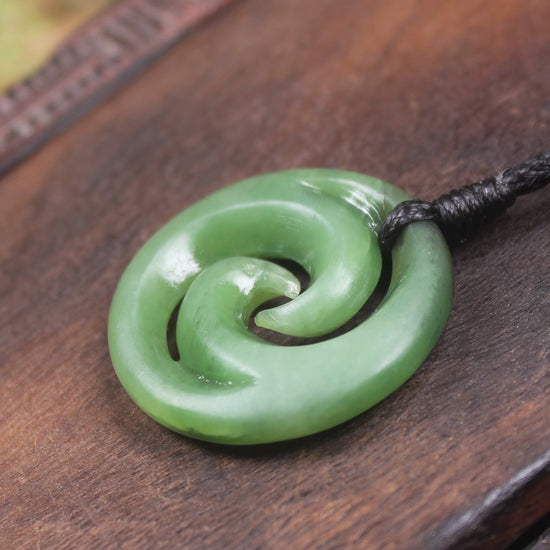 Koru carved from Hapopo Pounamu - NZ Greenstone