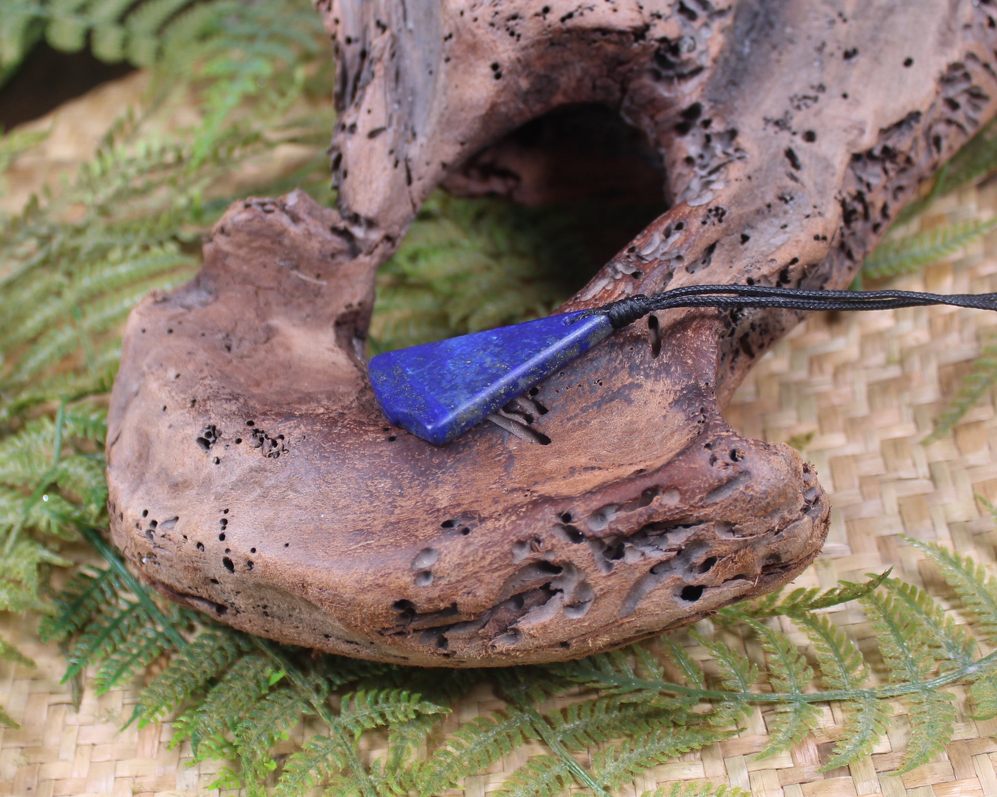 Lapis Lazuli carved Roimata pendant