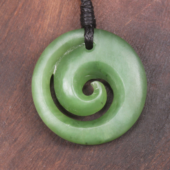 Koru carved from Hapopo Pounamu - NZ Greenstone