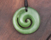 Koru carved from Hapopo Pounamu - NZ Greenstone