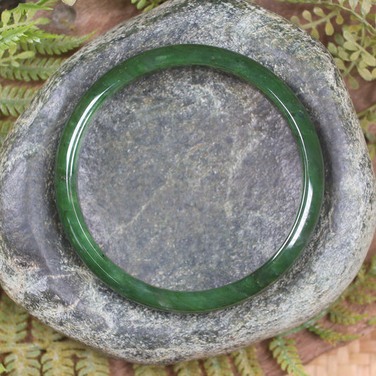 Bangle carved from Hapopo Pounamu - NZ Greenstone