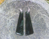 Roimata or Teardrop earrings carved from Kawakawa Pounamu - NZ Greenstone