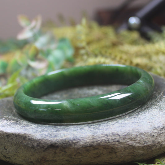 Bangle carved from Hapopo Pounamu - NZ Greenstone