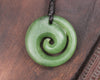 Koru carved from Hapopo Pounamu - NZ Greenstone