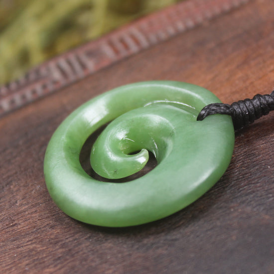 Koru carved from Hapopo Pounamu - NZ Greenstone