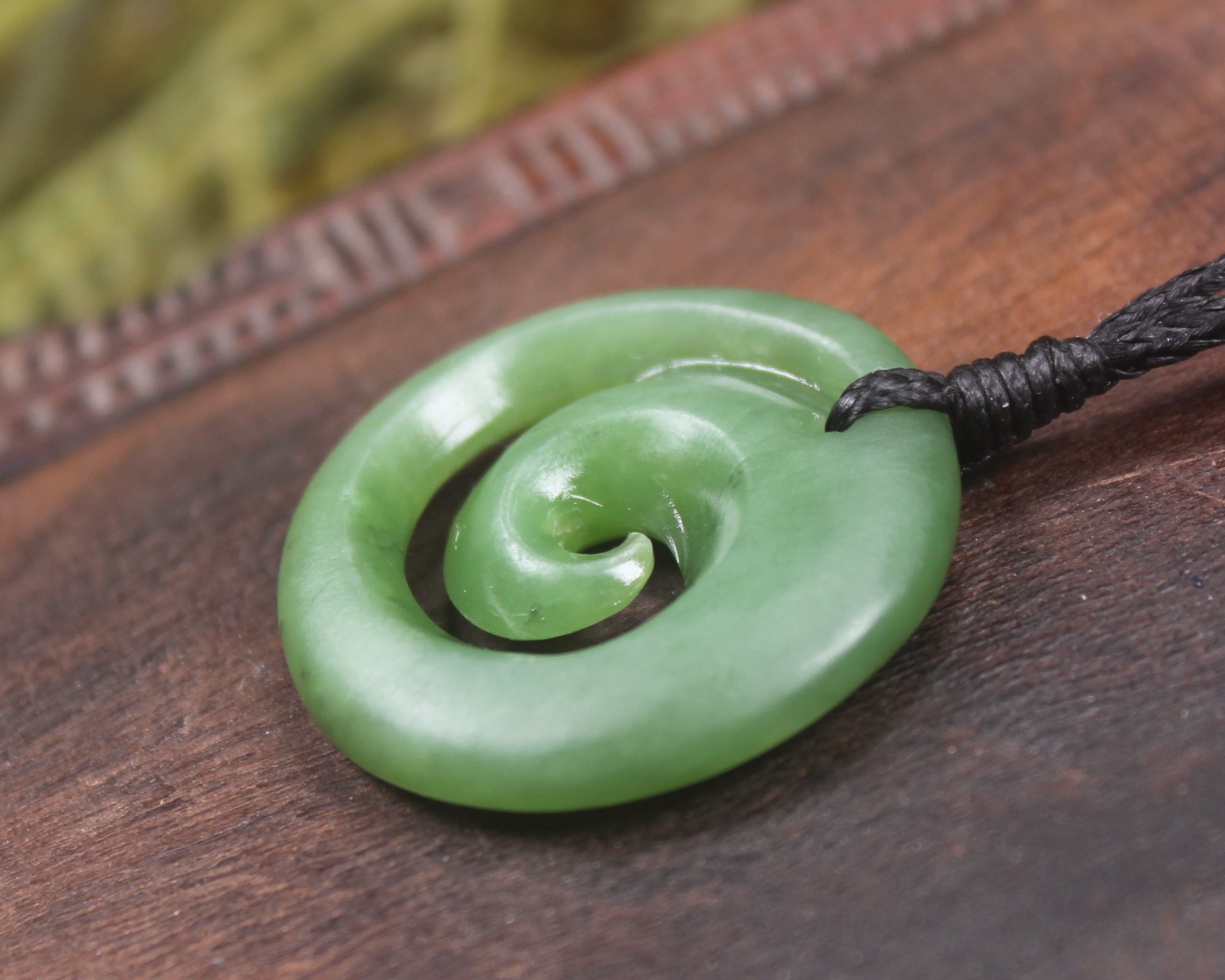 Koru carved from Hapopo Pounamu - NZ Greenstone