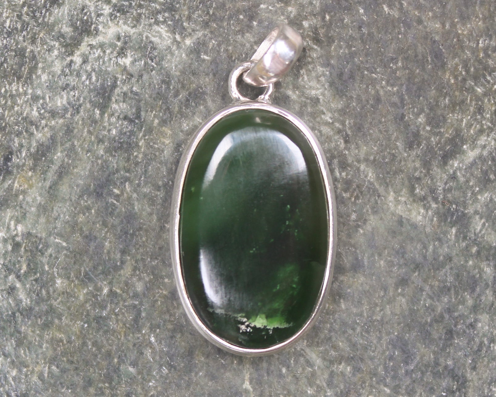 Sterling Silver Kawakawa Pounamu pendant 