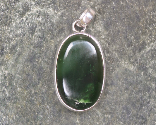 Sterling Silver Kawakawa Pounamu pendant 