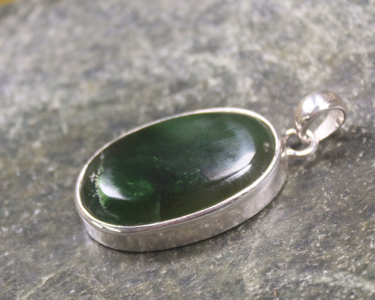 Sterling Silver Kawakawa Pounamu pendant 