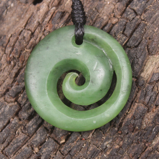 Koru carved from Hapopo Pounamu - NZ Greenstone