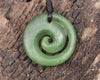 Koru carved from Hapopo Pounamu - NZ Greenstone