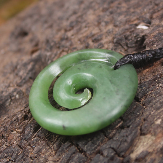 Koru carved from Hapopo Pounamu - NZ Greenstone
