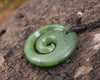 Koru carved from Hapopo Pounamu - NZ Greenstone