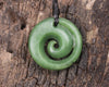 Koru carved from Hapopo Pounamu - NZ Greenstone
